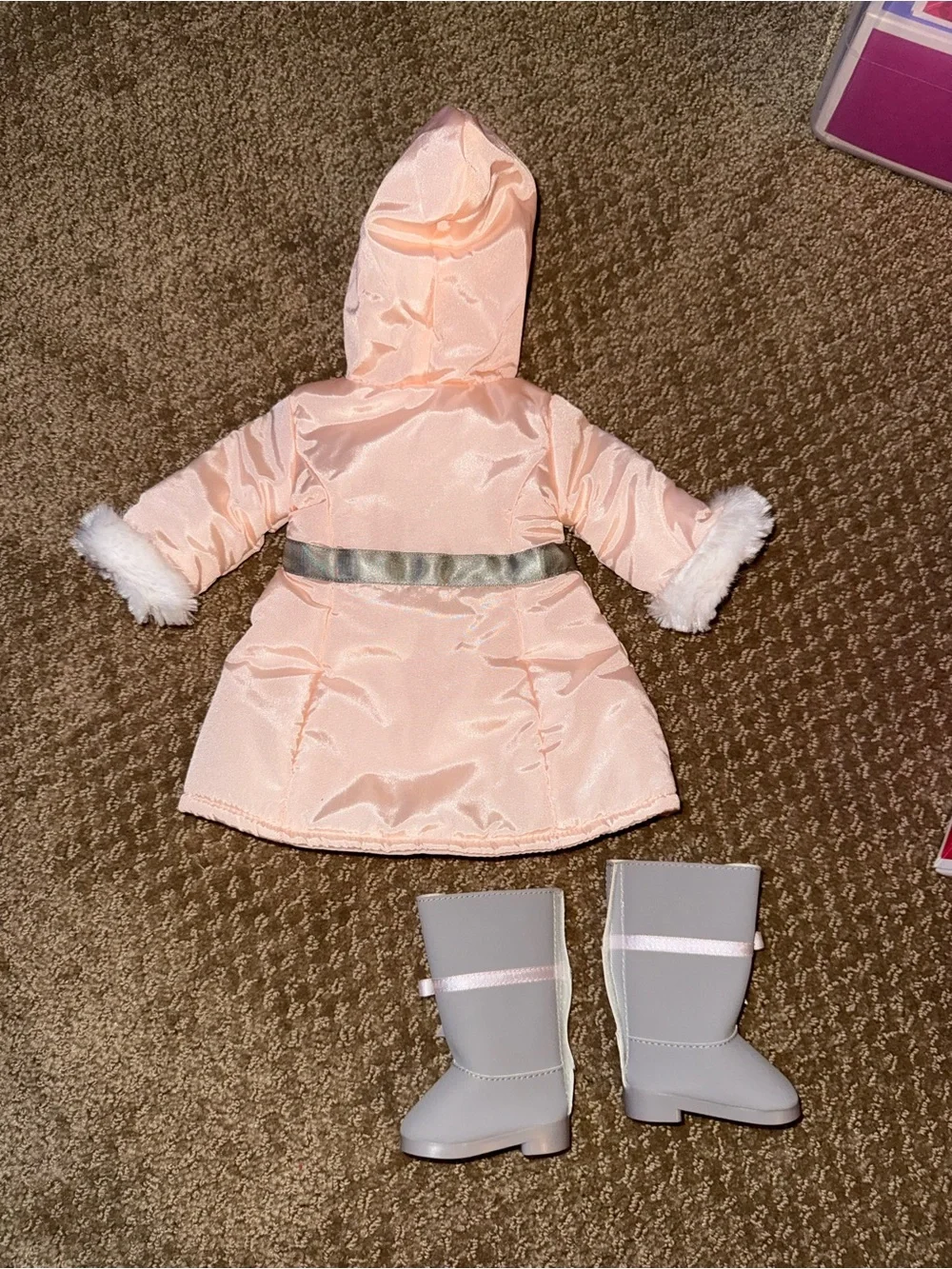 American girl pretty pink coat set